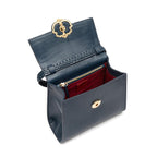 BOLSA TOP HANDLE MÉDIA COURO CAVIAR NOITE