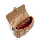 BOLSA SIRENA MONOGRAMA MÉDIA COCOON CRISTAL PRATA OURO