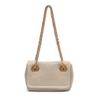 BOLSA FLAP PETRA PEQUENA COURO MARSHMALLOW