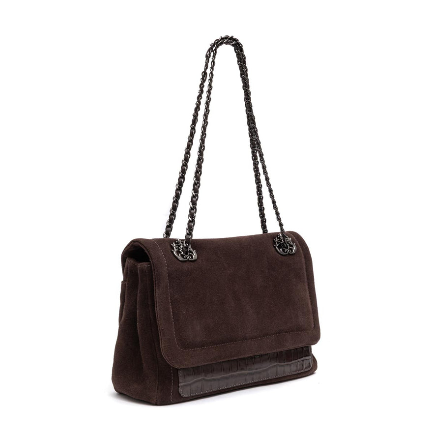 BOLSA FLAP PETRA MÉDIA COURO EXPRESSO