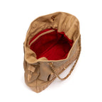 BOLSA TOTE DAHLIA GRANDE EM TRESSE DE RÁFIA MACADAMIA
