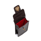 BOLSA POUCH ANNE PEQUENA COURO CAIMAN EXPRESSO