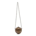 BOLSA CLUTCH ESFERA PEQUENA  DE CRISTAIS COM OURO