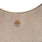 BOLSA SHOULDER FOREVER PEQUENA  COURO MARSHMALLOW