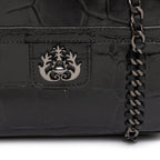 BOLSA TOTE FLAP SIENNA MÉDIA COURO PRETO