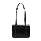 BOLSA FLAP SIENNA MÉDIA COURO PRETA