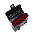 BOLSA FLAP SIENNA MÉDIA COURO PRETA