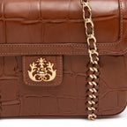 BOLSA FLAP SIENNA MÉDIA COURO PECAN