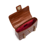 BOLSA FLAP SIENNA MÉDIA COURO PECAN
