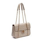 BOLSA TOTE FLAP SIENNA MÉDIA COURO MARSHMALLOW