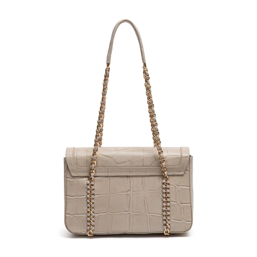 BOLSA TOTE FLAP SIENNA MÉDIA COURO MARSHMALLOW