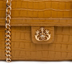 BOLSA TOTE FLAP SIENNA MÉDIA COURO AÇAFRÃO