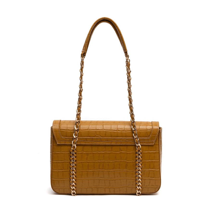 BOLSA TOTE FLAP SIENNA MÉDIA COURO AÇAFRÃO