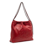 BOLSA DAYSE HOBO GRANDE EM COURO VERMELHO