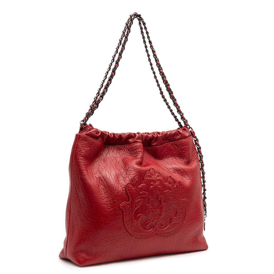 BOLSA DAYSE HOBO GRANDE EM COURO VERMELHO