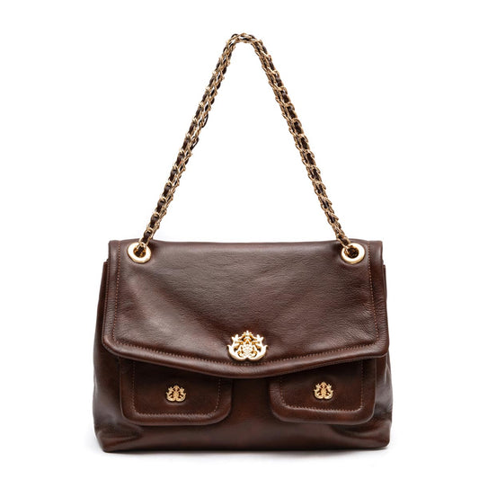 BOLSA FLAP DAHLIA GREENE MULTIPOCKETS ESTONADO PINHÃO