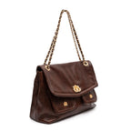 BOLSA FLAP DAHLIA GREENE MULTIPOCKETS ESTONADO PINHÃO