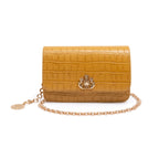 BOLSA CARTEIRA FOREVER PEQUENA COURO CAIMAN AÇAFRÃO
