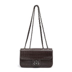 BOLSA BAGUETE ANNE PEQUENA COURO EXPRESSO ONIX