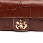 BOLSA BAGUETE  ANNE MINI COURO CANELA