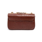 BOLSA BAGUETE  ANNE MINI COURO CANELA