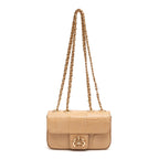 BOLSA BAGUETE ANNE MINI  COURO MACADÂMIA