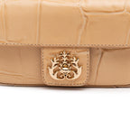 BOLSA BAGUETE ANNE MINI  COURO MACADÂMIA