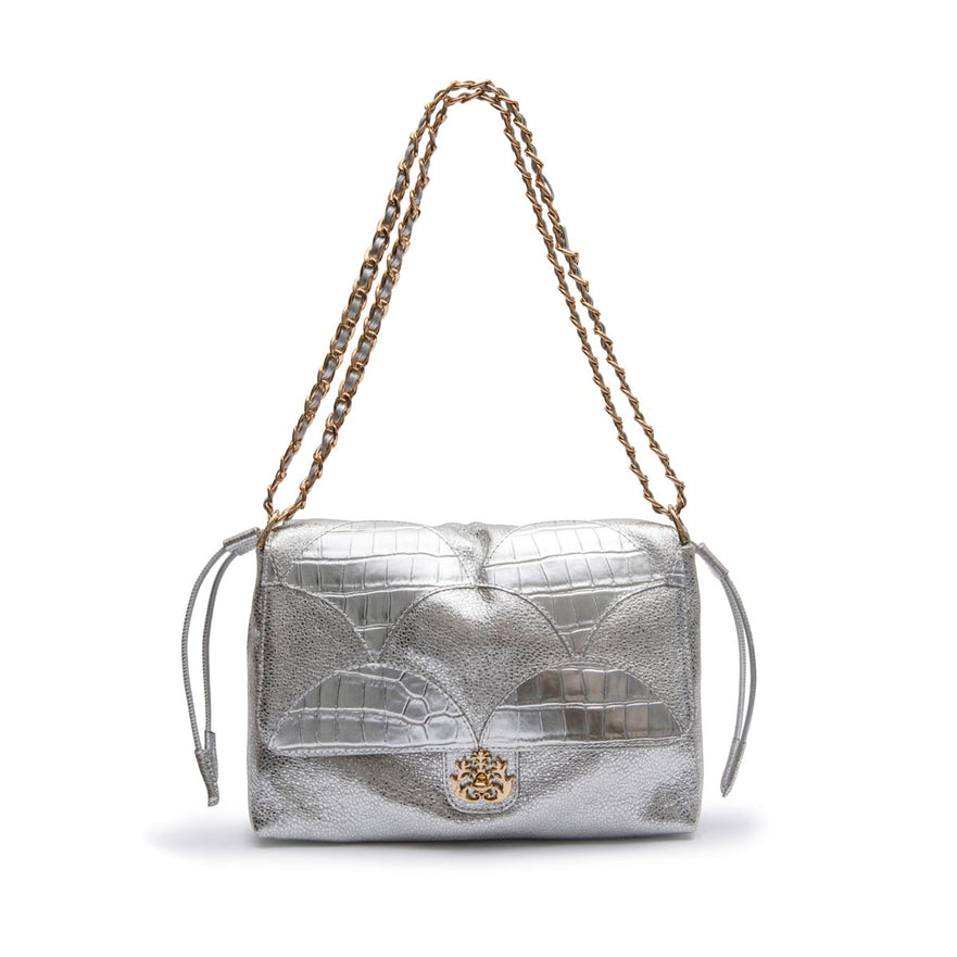 BOLSA MAREA PATCH  SCALE GRANDE  PRATA