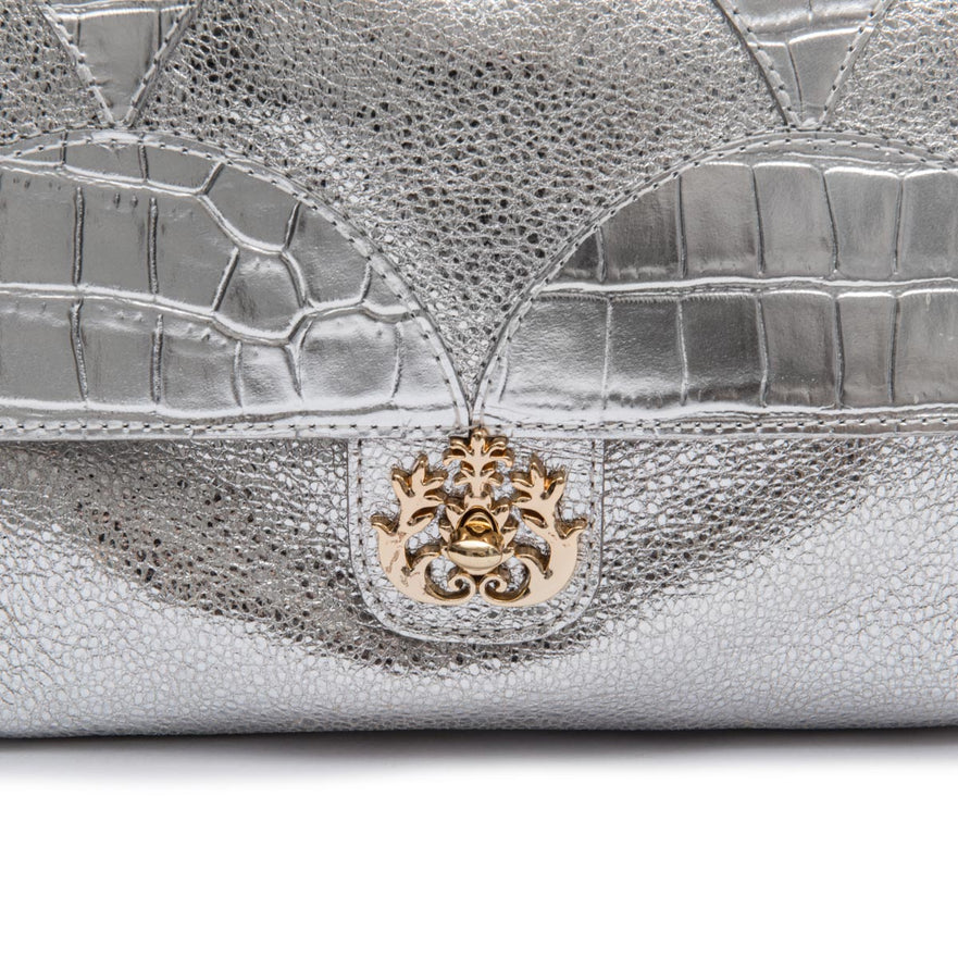 BOLSA MAREA PATCH  SCALE GRANDE  PRATA