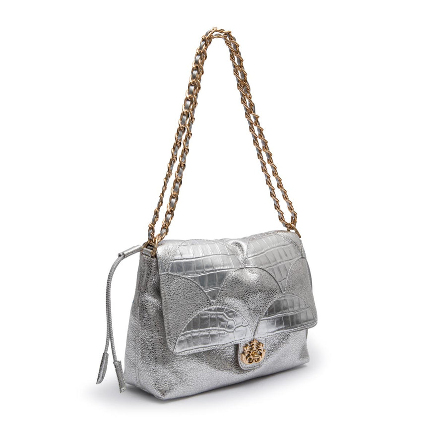 BOLSA MAREA PATCH  SCALE GRANDE  PRATA