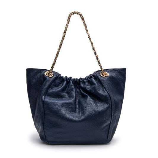 BOLSA SHOPPING BAG PETRA MAXI  COURO COBALTO