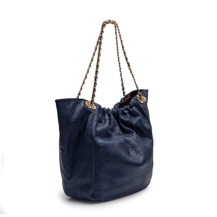 BOLSA SHOPPING BAG PETRA MAXI  COURO COBALTO