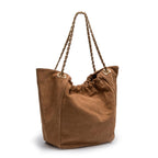 BOLSA SHOPPING BAG PETRA MAXI CAMURÇA AMÊNDOA