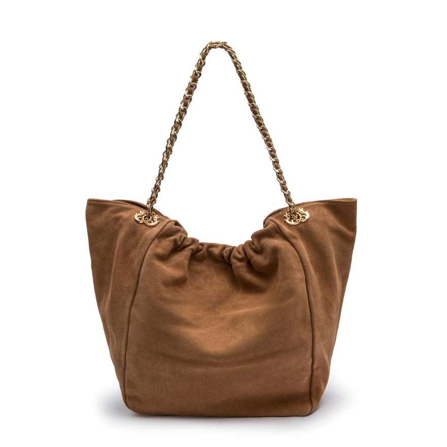 BOLSA SHOPPING BAG PETRA MAXI CAMURÇA AMÊNDOA