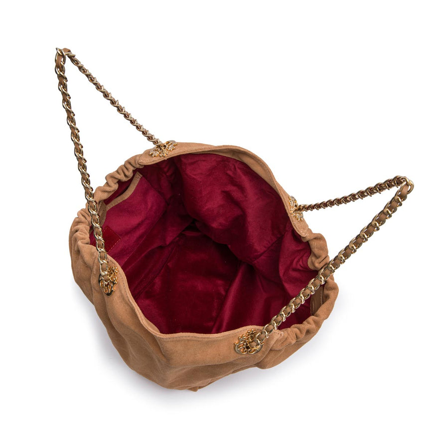 BOLSA SHOPPING BAG PETRA MAXI CAMURÇA AMÊNDOA