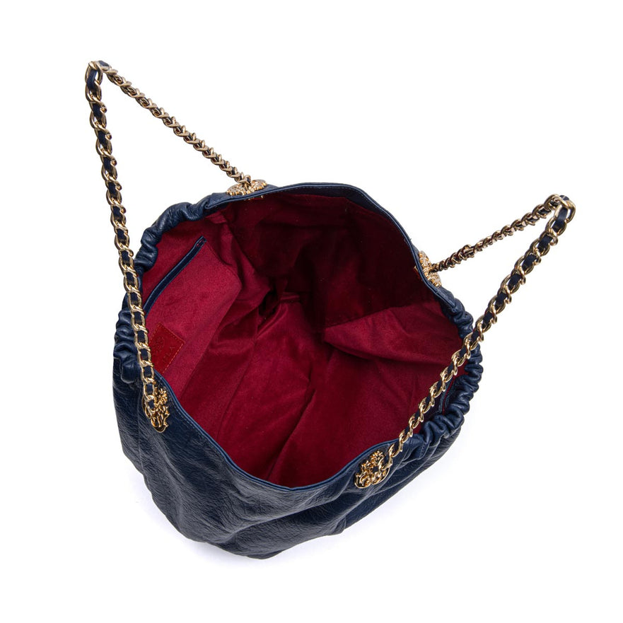 BOLSA SHOPPING BAG PETRA MAXI  COURO COBALTO