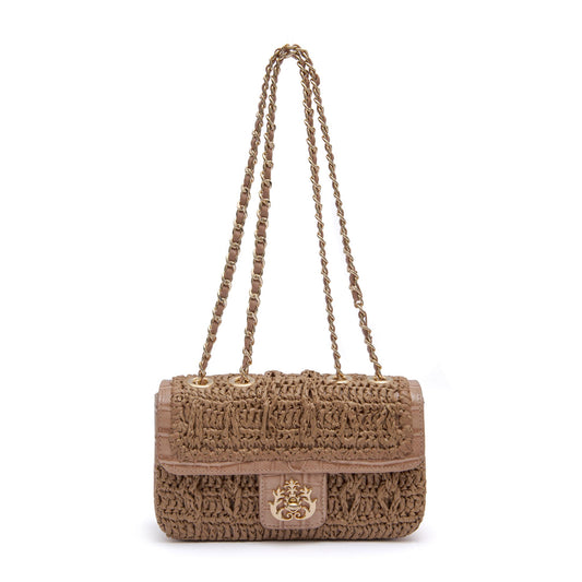 BOLSA BAGUETE ANNE PEQUENA CROCHÊ BALM