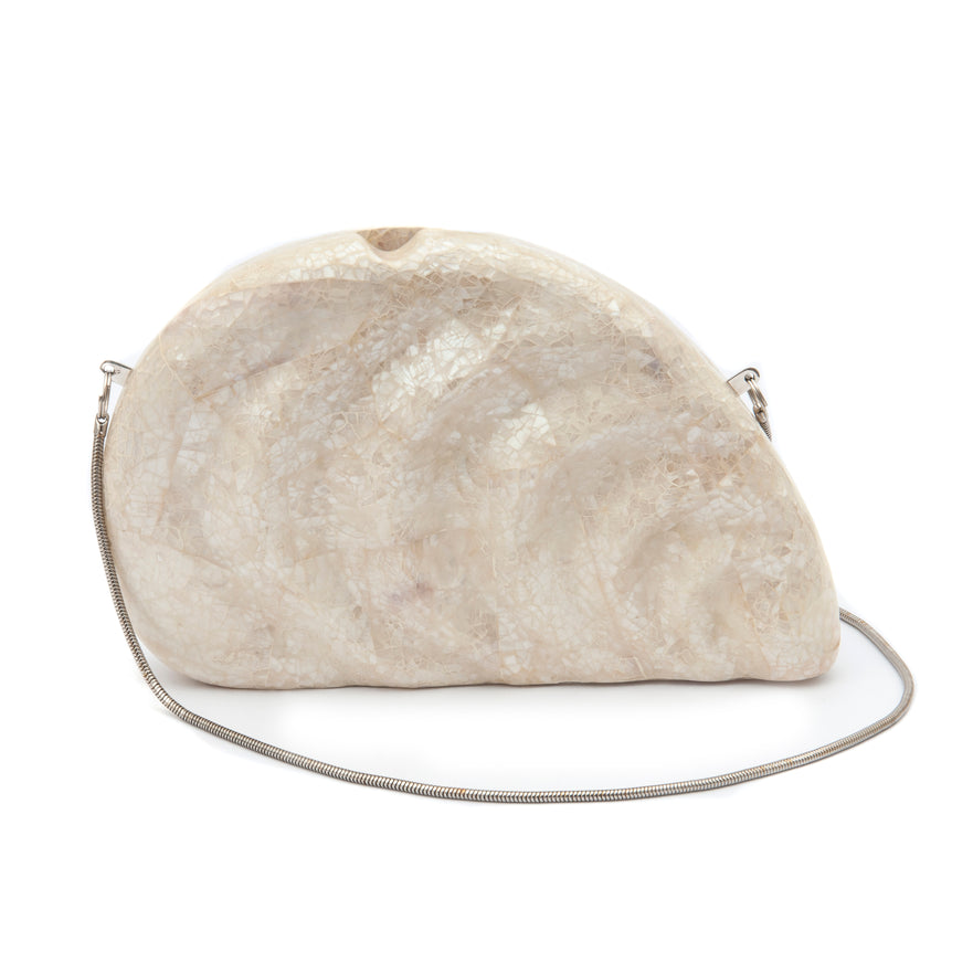 BOLSA CLUTCH MADREPÉROLA PEQUENA ONDAS FURTA ROSE