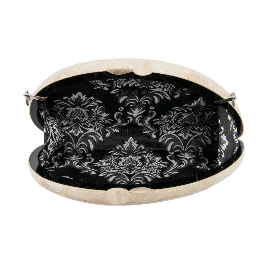 BOLSA CLUTCH MADREPÉROLA PEQUENA ONDAS FURTA ROSE