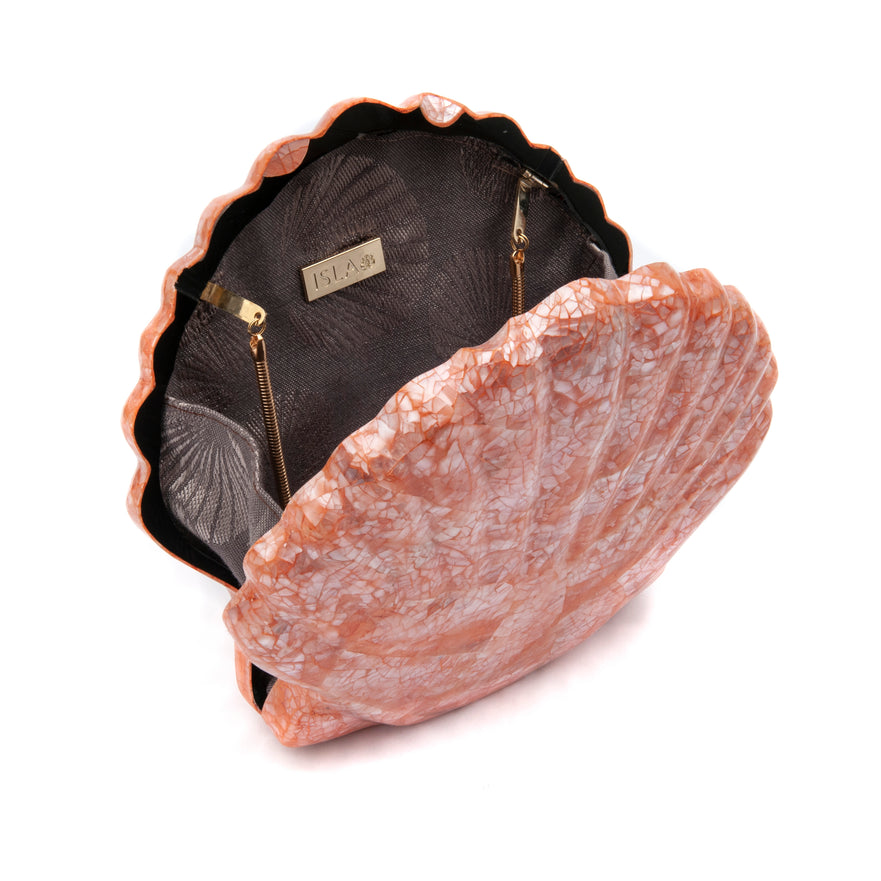 BOLSA CLUTCH MADREPÉROLA MEDIA  CORAL