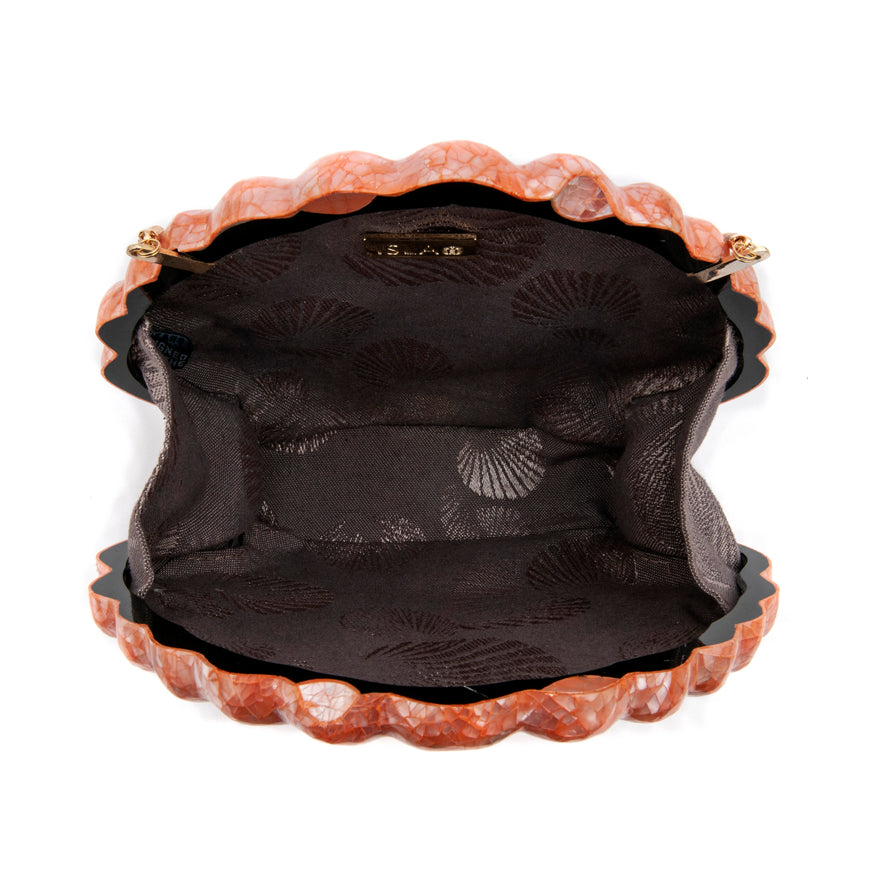 BOLSA CLUTCH MADREPÉROLA MEDIA  CORAL