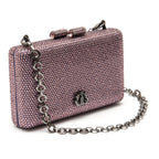 BOLSA CLUTCH EVA PEQUENA CRISTAIS ROXO ONIX