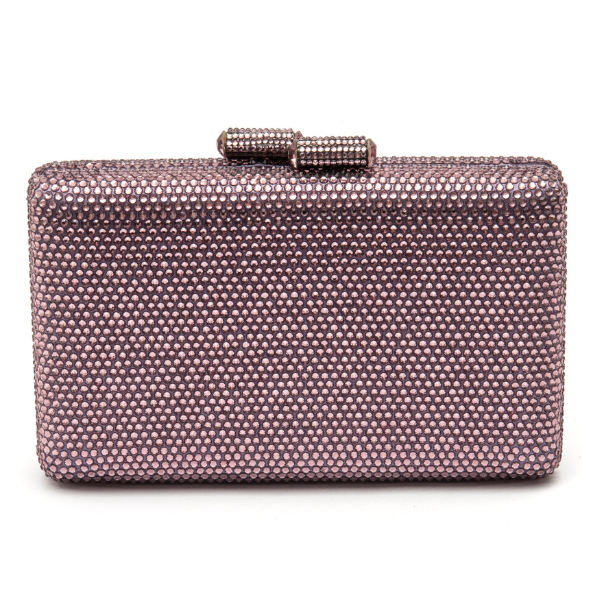 BOLSA CLUTCH EVA PEQUENA CRISTAIS ROXO ONIX