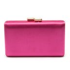 BOLSA CLUTCH EVA PEQUENA CETIM PINK OURO