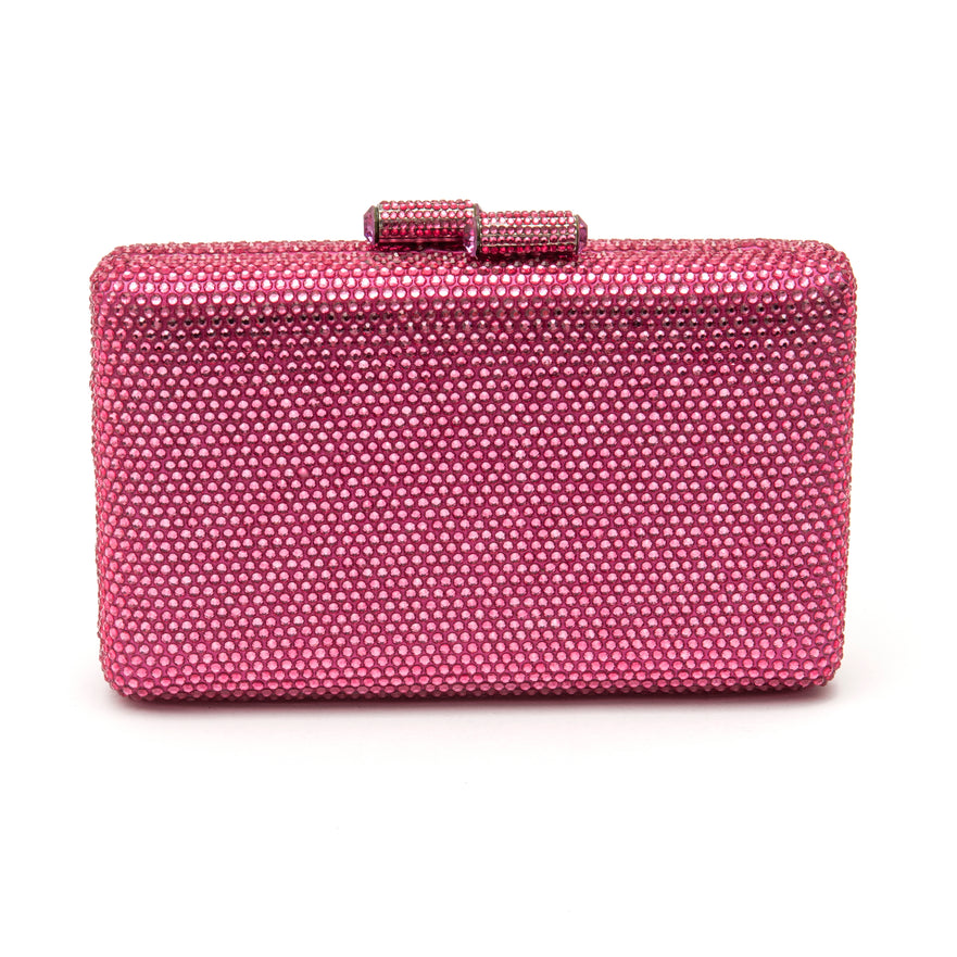BOLSA CLUTCH EVA PEQUENA CRISTAIS PINK OURO