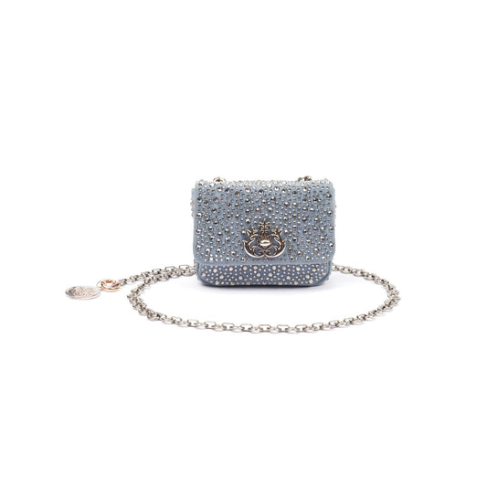 BOLSA NANO JOLIE  CRISTAIS AZUL