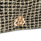BOLSA PUFFER TWEED PEQUENA LUREX  OURO