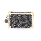 BOLSA CLUTCH TRUNK PEQUENA  METALIZADO TWEED GLAM ROXY