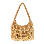 BOLSA HOBO HERA  GRANDE RÁFIA  AREIA OURO