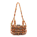 BOLSA CLUTCH LUMA PEQUENA CETIM TERROSO